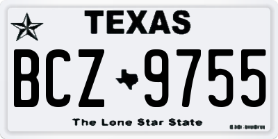 TX license plate BCZ9755