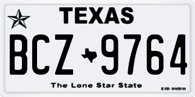 TX license plate BCZ9764