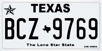 TX license plate BCZ9769