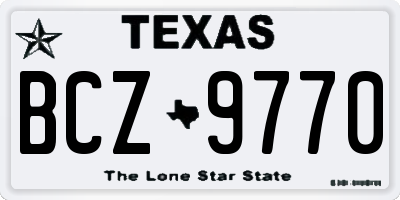 TX license plate BCZ9770