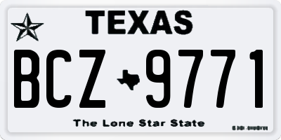 TX license plate BCZ9771
