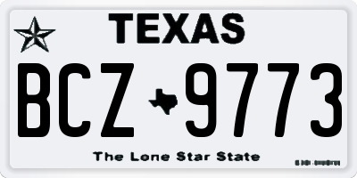 TX license plate BCZ9773