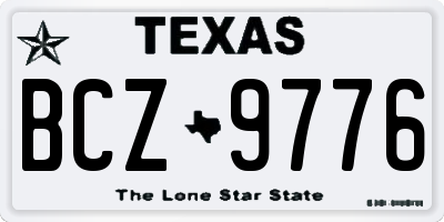 TX license plate BCZ9776