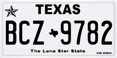 TX license plate BCZ9782