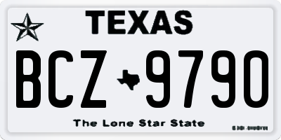 TX license plate BCZ9790