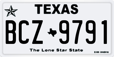 TX license plate BCZ9791