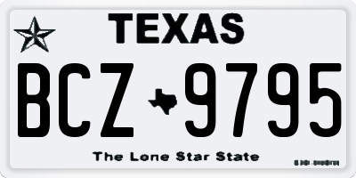 TX license plate BCZ9795