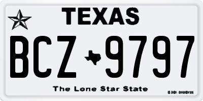 TX license plate BCZ9797