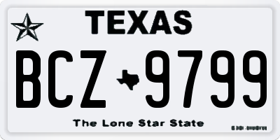 TX license plate BCZ9799