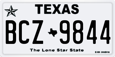 TX license plate BCZ9844