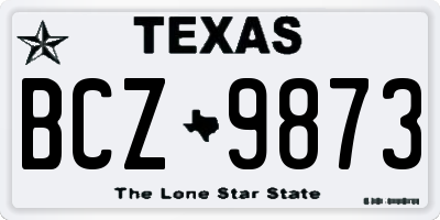 TX license plate BCZ9873