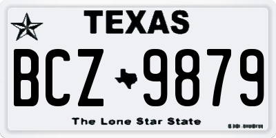 TX license plate BCZ9879