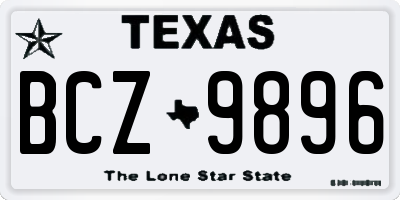 TX license plate BCZ9896