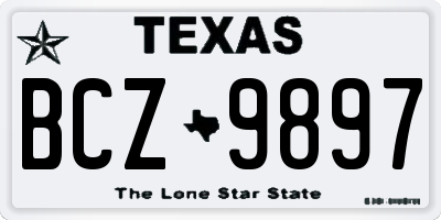 TX license plate BCZ9897