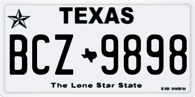 TX license plate BCZ9898