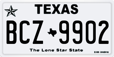 TX license plate BCZ9902