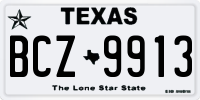 TX license plate BCZ9913