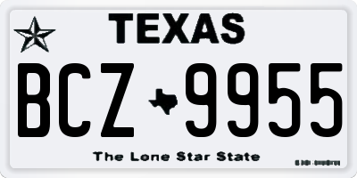 TX license plate BCZ9955