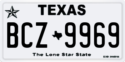 TX license plate BCZ9969