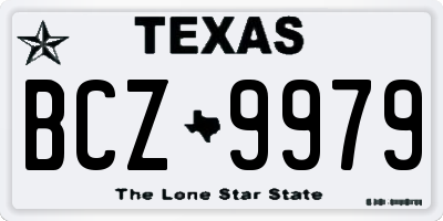 TX license plate BCZ9979