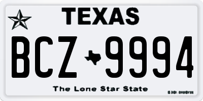 TX license plate BCZ9994
