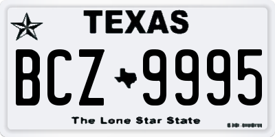 TX license plate BCZ9995