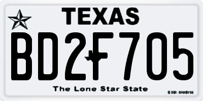 TX license plate BD2F705