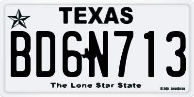 TX license plate BD6N713