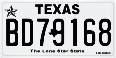 TX license plate BD79168