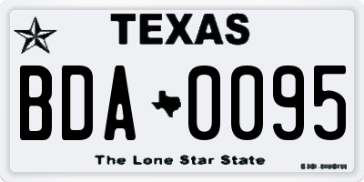 TX license plate BDA0095