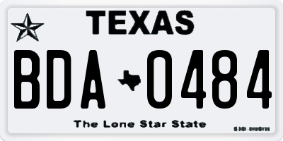 TX license plate BDA0484