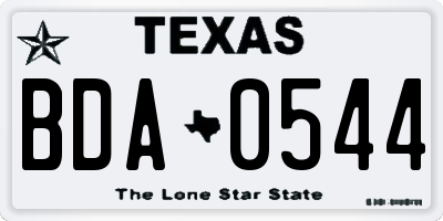 TX license plate BDA0544