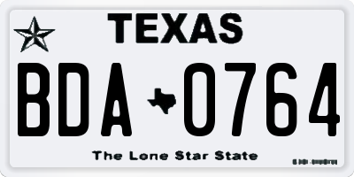 TX license plate BDA0764