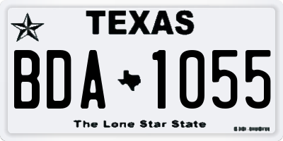 TX license plate BDA1055