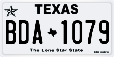 TX license plate BDA1079