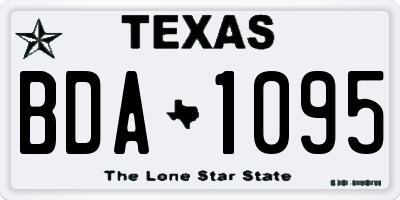TX license plate BDA1095