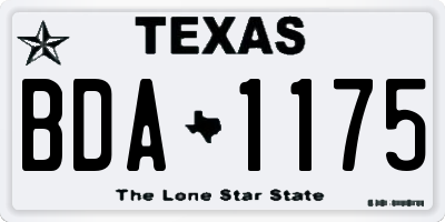 TX license plate BDA1175