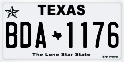 TX license plate BDA1176