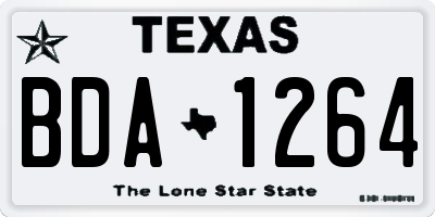 TX license plate BDA1264
