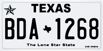 TX license plate BDA1268