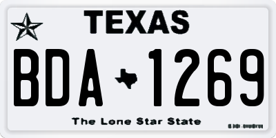 TX license plate BDA1269