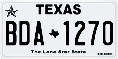 TX license plate BDA1270