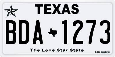 TX license plate BDA1273