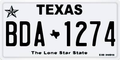 TX license plate BDA1274