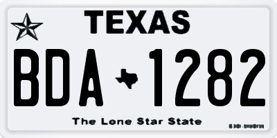 TX license plate BDA1282