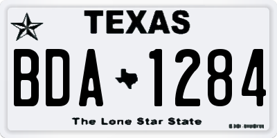 TX license plate BDA1284
