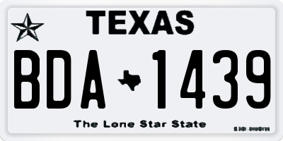 TX license plate BDA1439