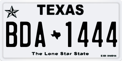 TX license plate BDA1444