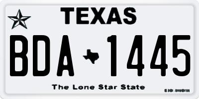 TX license plate BDA1445