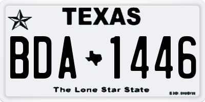 TX license plate BDA1446